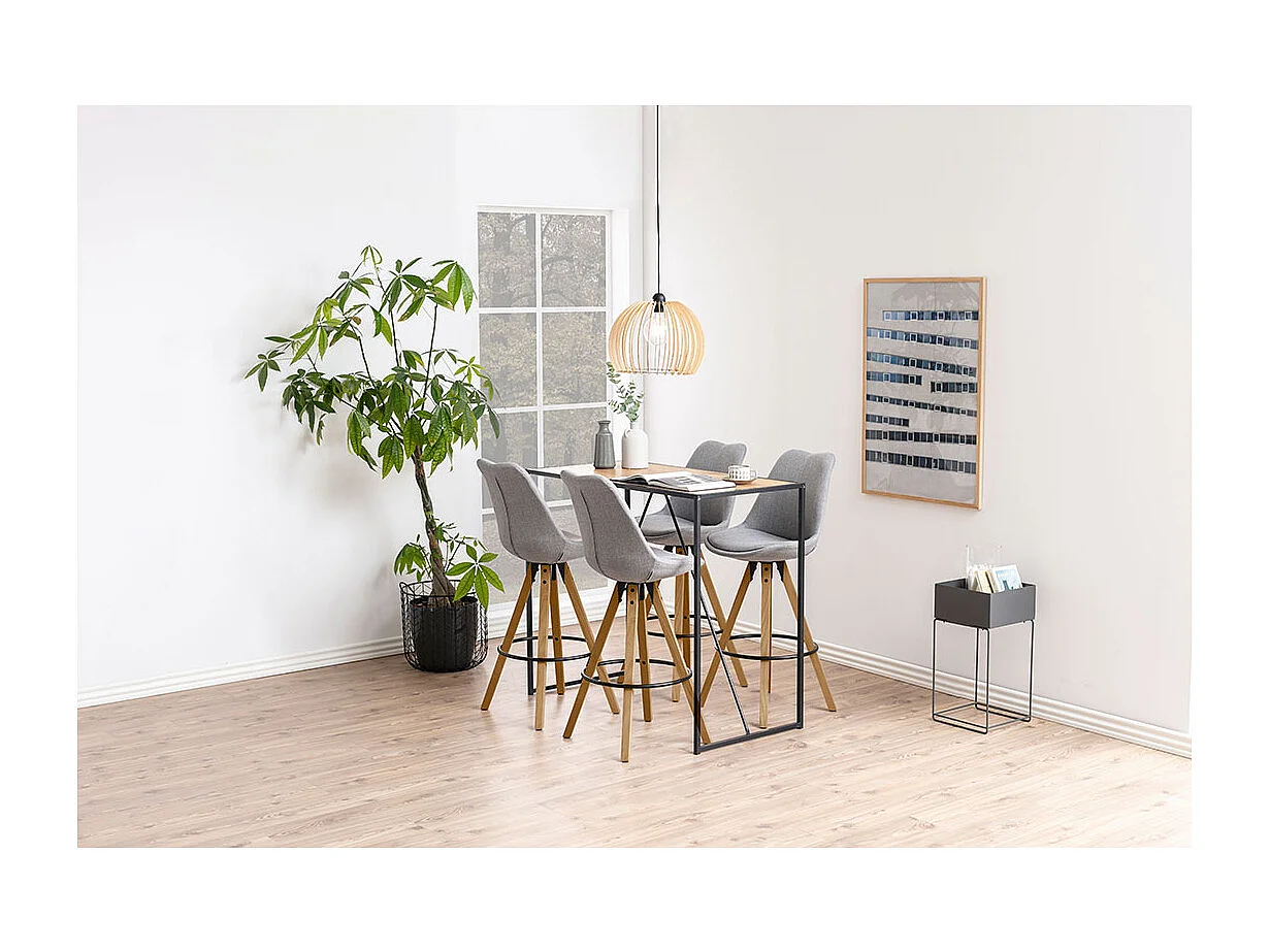 Dima tabouret de bar tissu gris.