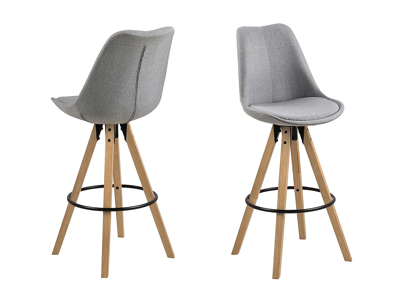 Dima tabouret de bar tissu gris.