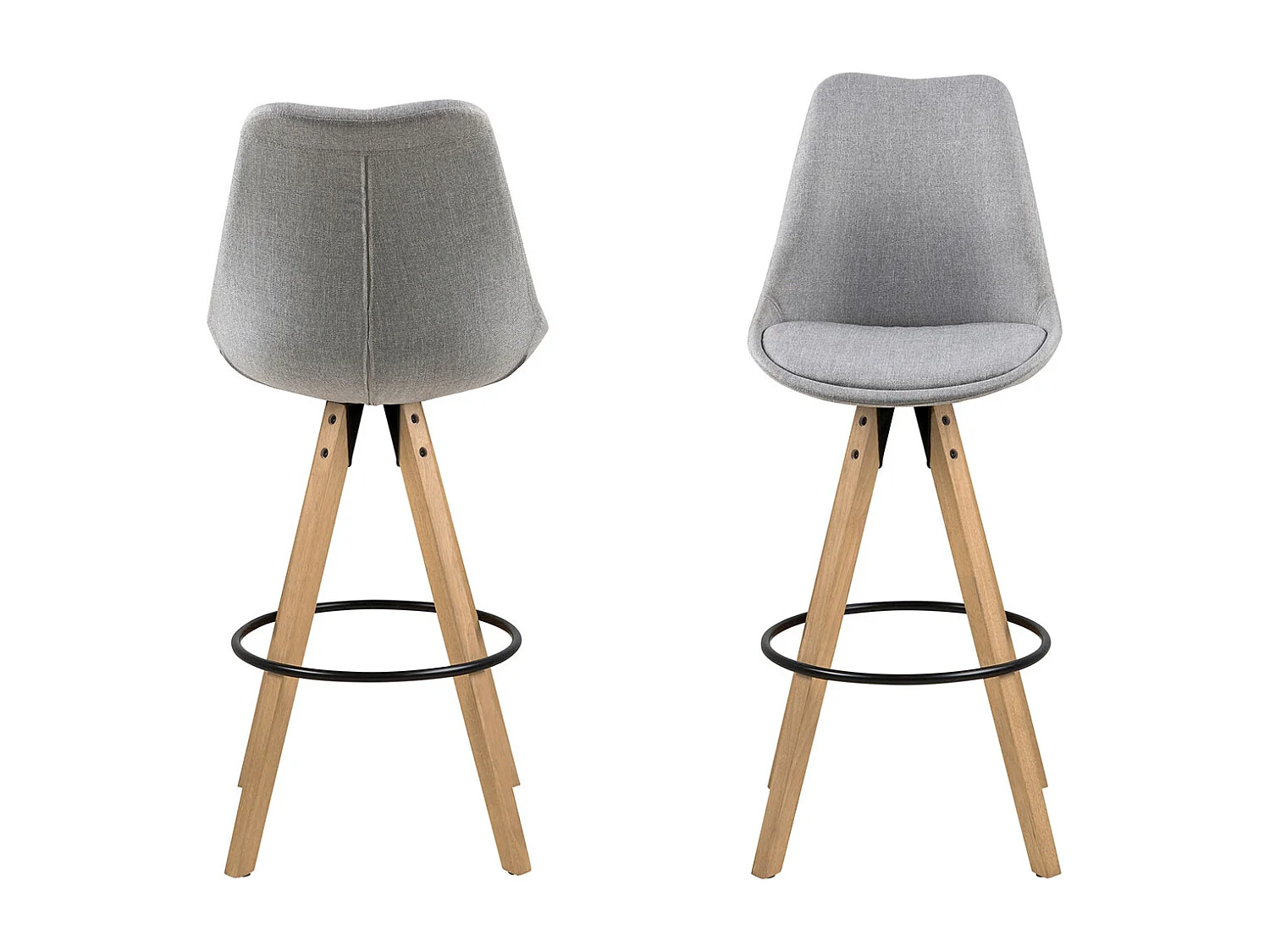 Dima tabouret de bar tissu gris.