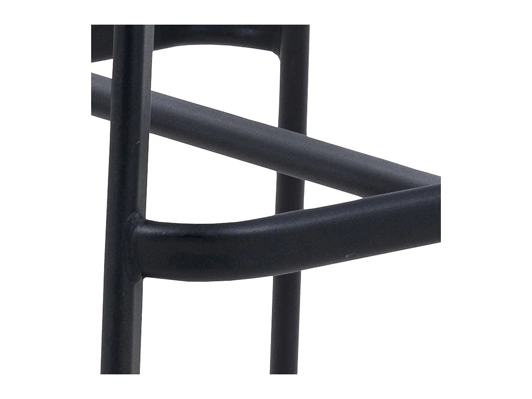 Oregon Tabouret de bar avec surpiqûres contrastées beige, marron, noir.