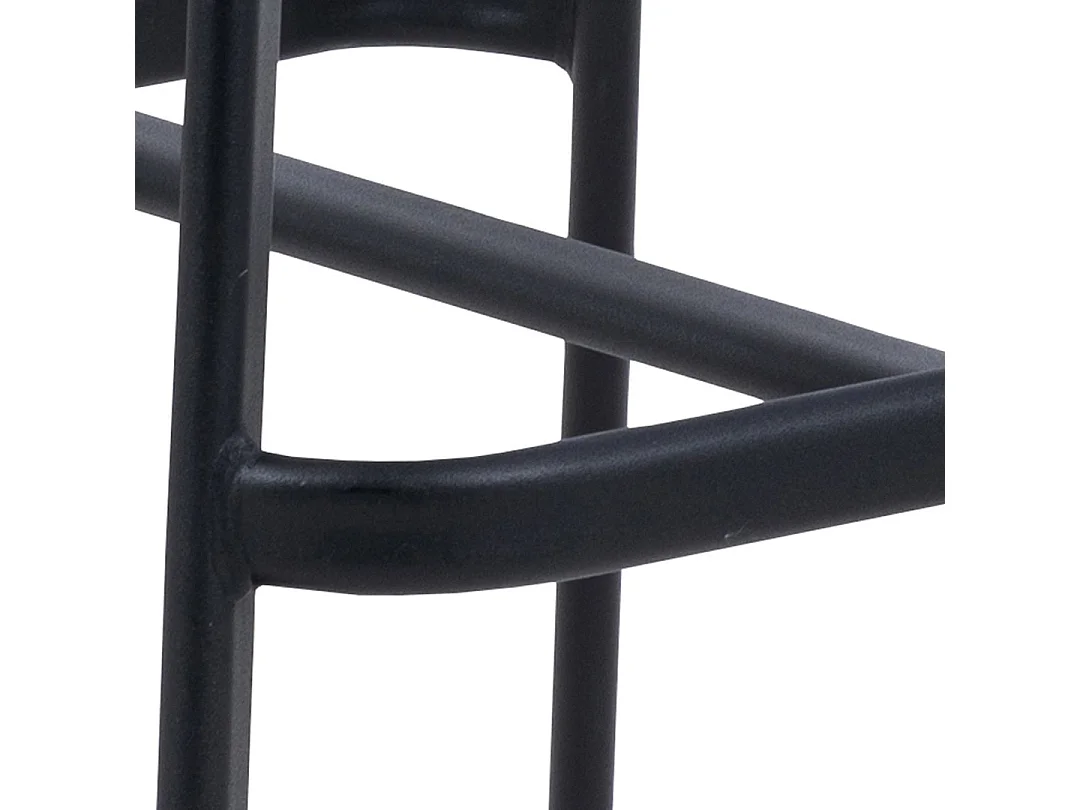 Oregon Tabouret de bar avec surpiqûres contrastées beige, marron, noir.