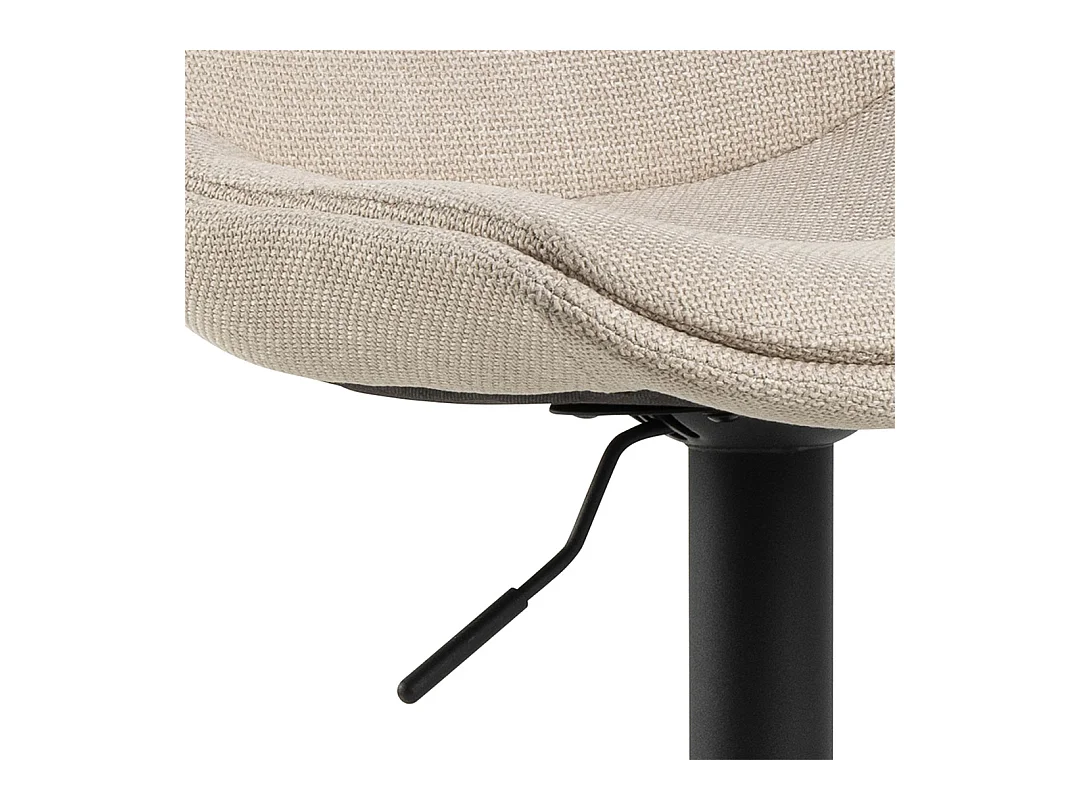 Adisa tabouret de bar réglable en hauteur fonction pivotante beige.