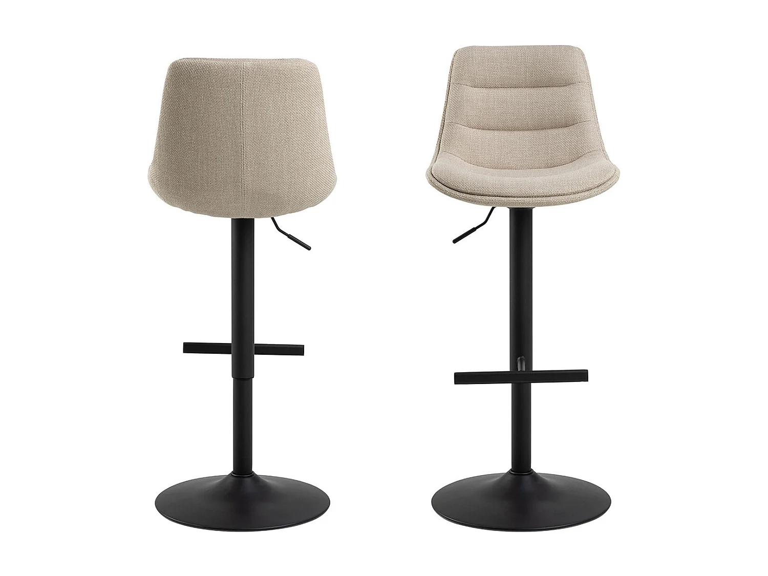 Adisa tabouret de bar réglable en hauteur fonction pivotante beige.