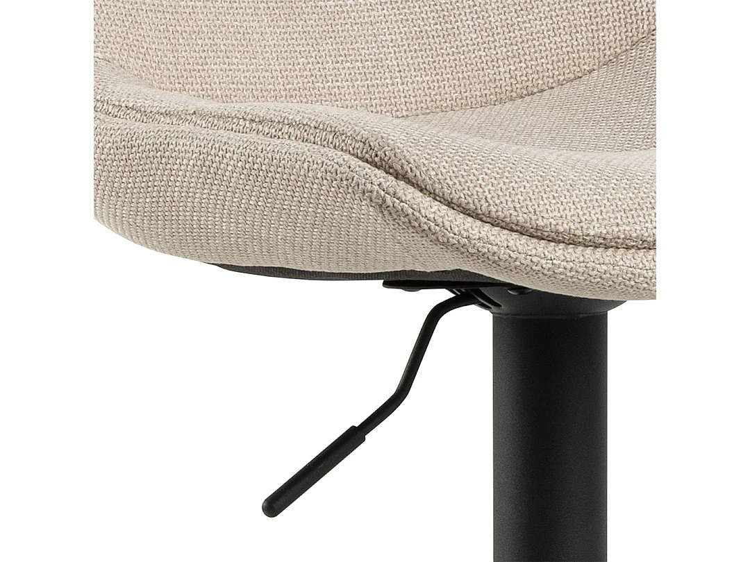 Adisa tabouret de bar réglable en hauteur fonction pivotante beige.