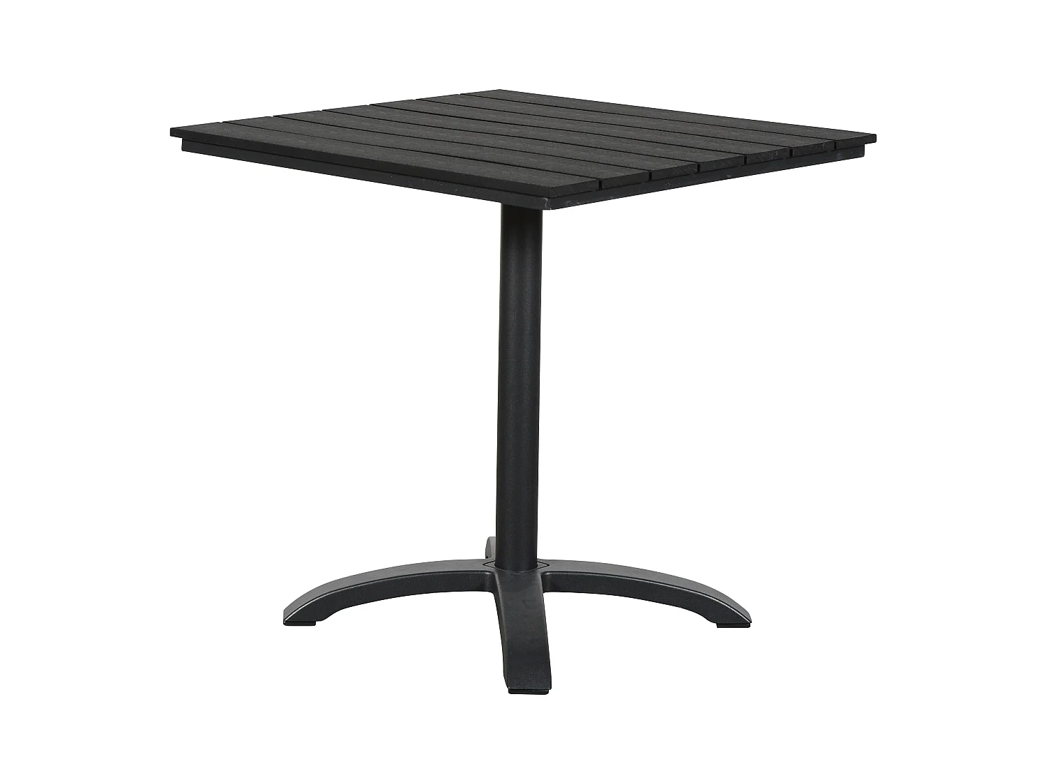 Allie Table basse pour balcon ou terrasse, Ø70 cm, noir/noir.
