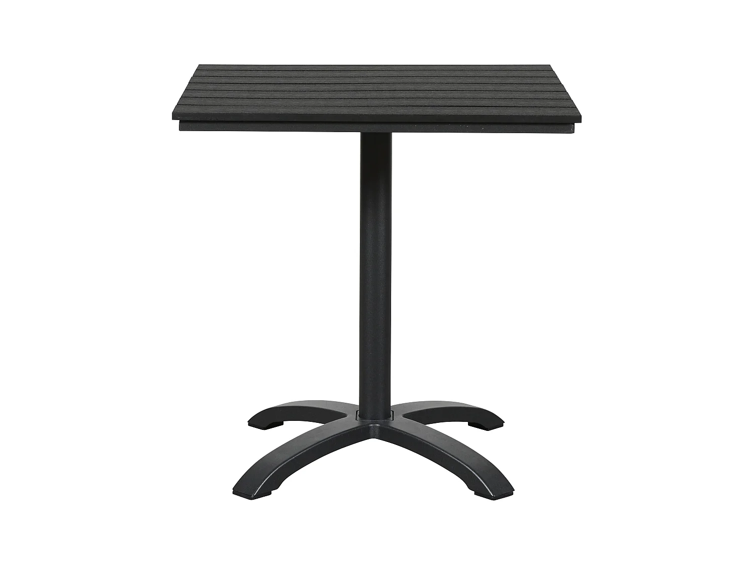 Allie Table basse pour balcon ou terrasse, Ø70 cm, noir/noir.