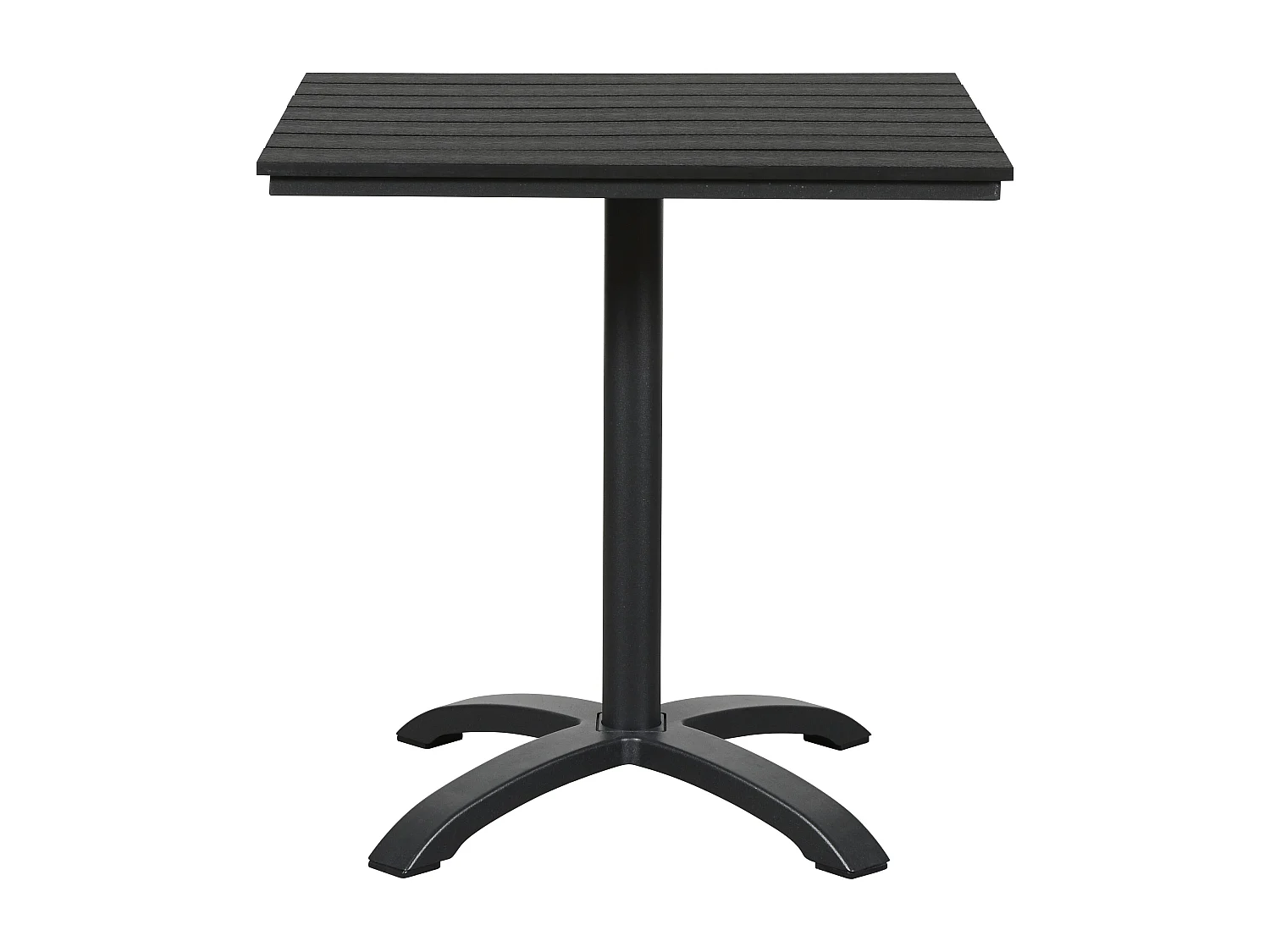 Allie Table basse pour balcon ou terrasse, Ø70 cm, noir/noir.