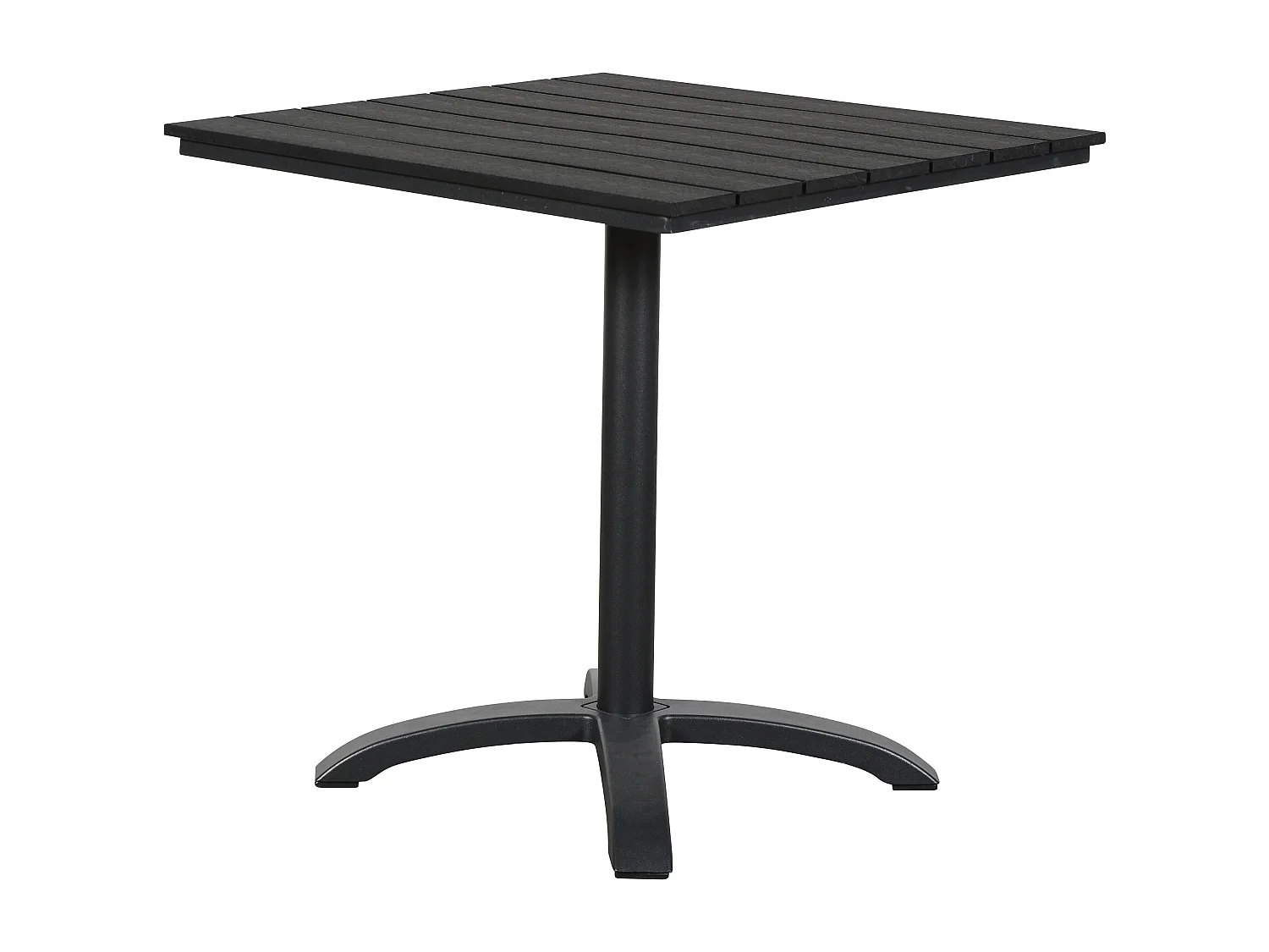Allie Table basse pour balcon ou terrasse, Ø70 cm, noir/noir.