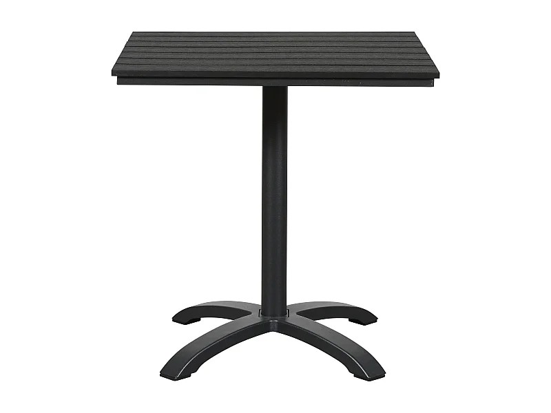 Allie Bistro und Balkonmöbel Cafetisch, Ø70 cm schwarz/schwarz.