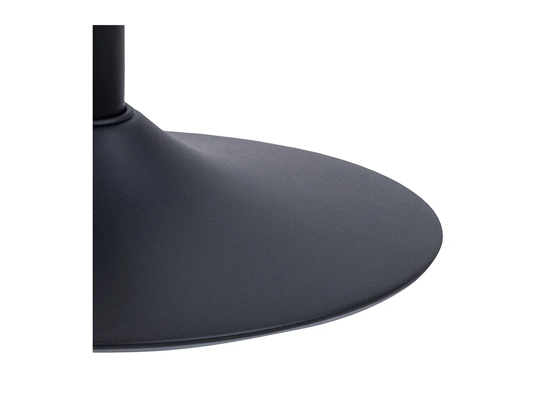 Oregon Tabouret de bar avec pied de trompette, surpiqûres contrastées beige, marron, noir.