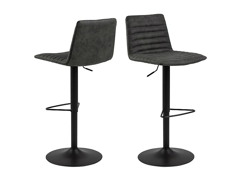 Sgabello da bar Kimmy grigio, nero.