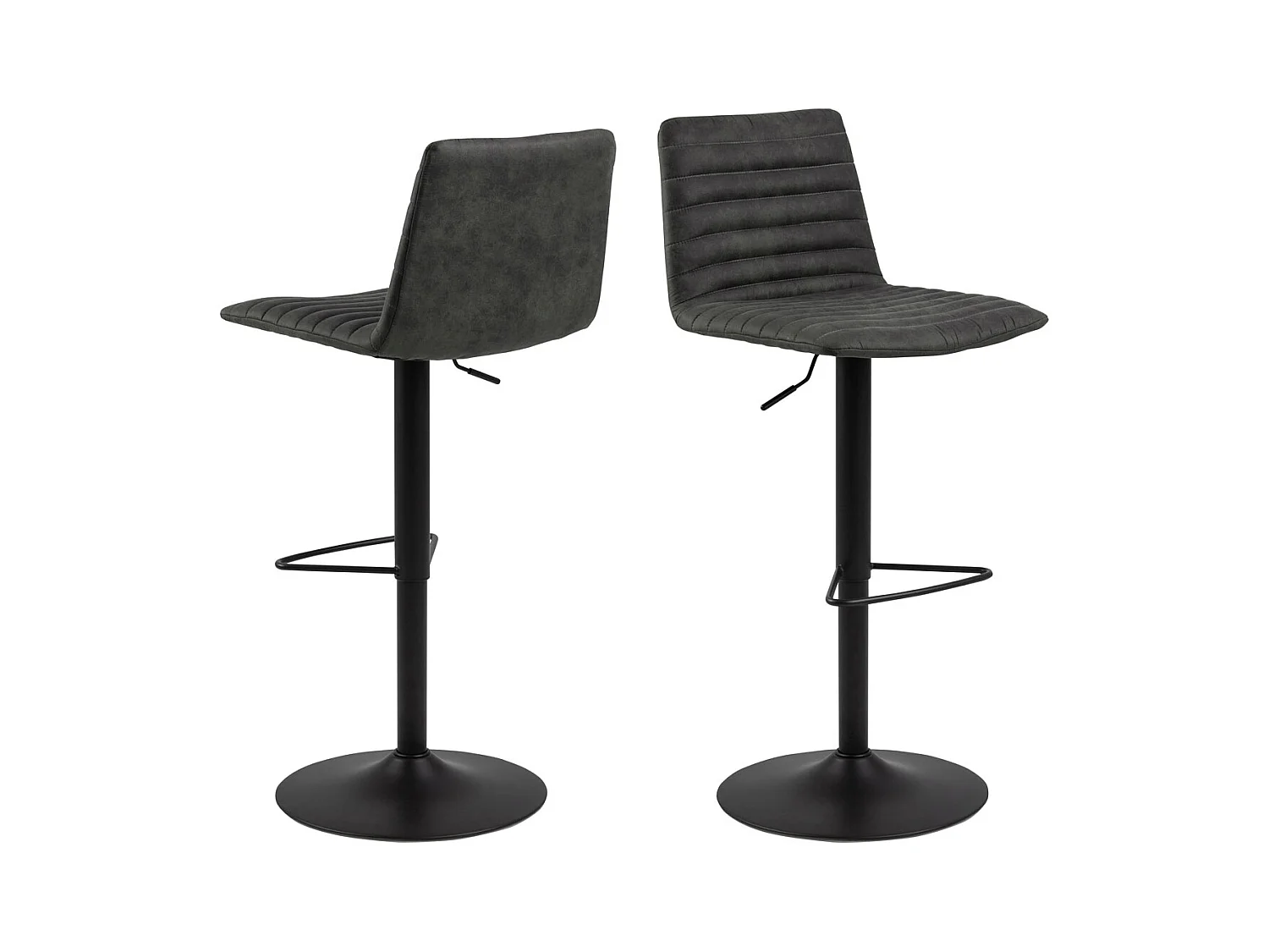 Kimmy Tabouret de bar, gris, noir.