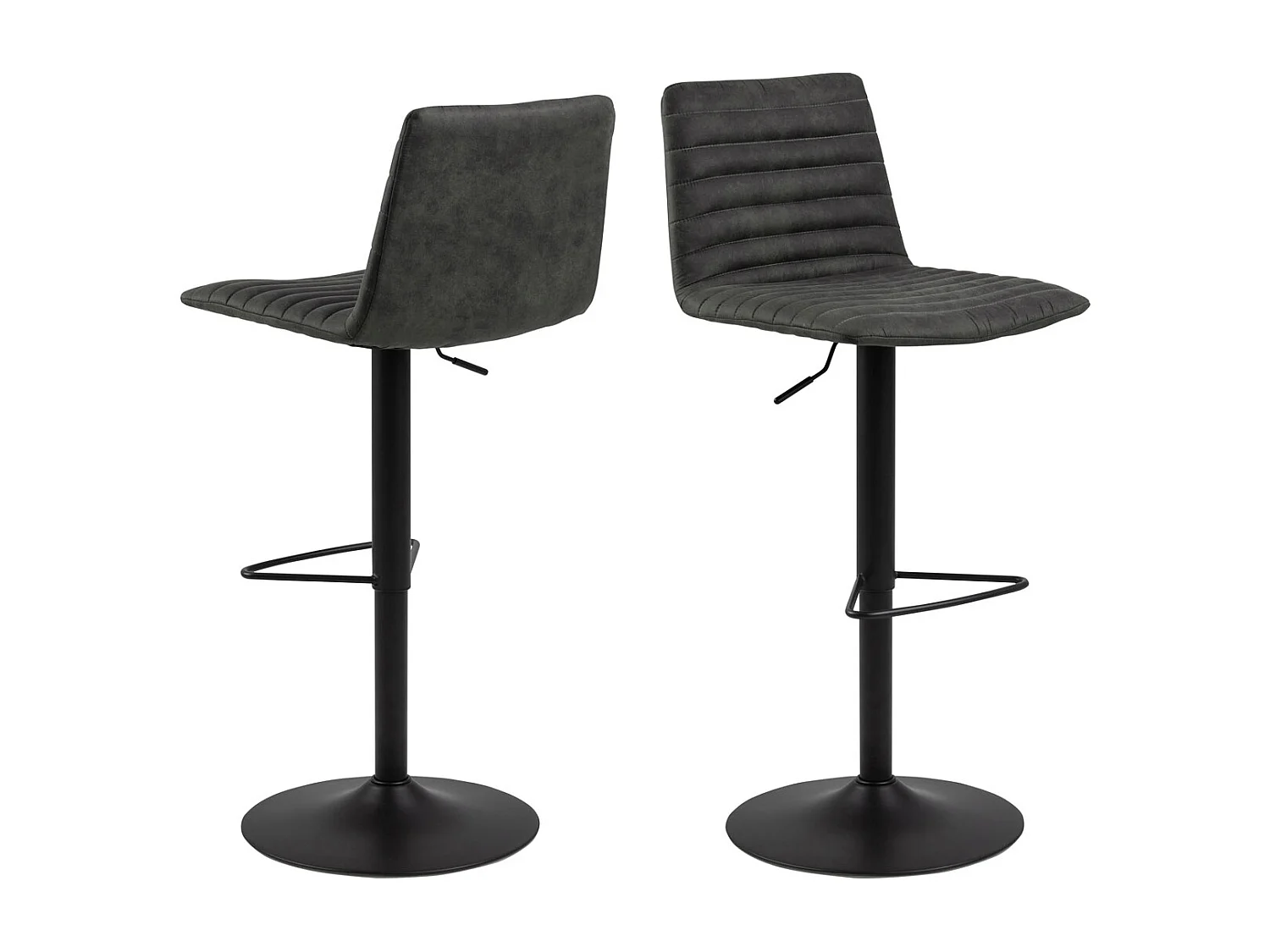 Kimmy Tabouret de bar, gris, noir.