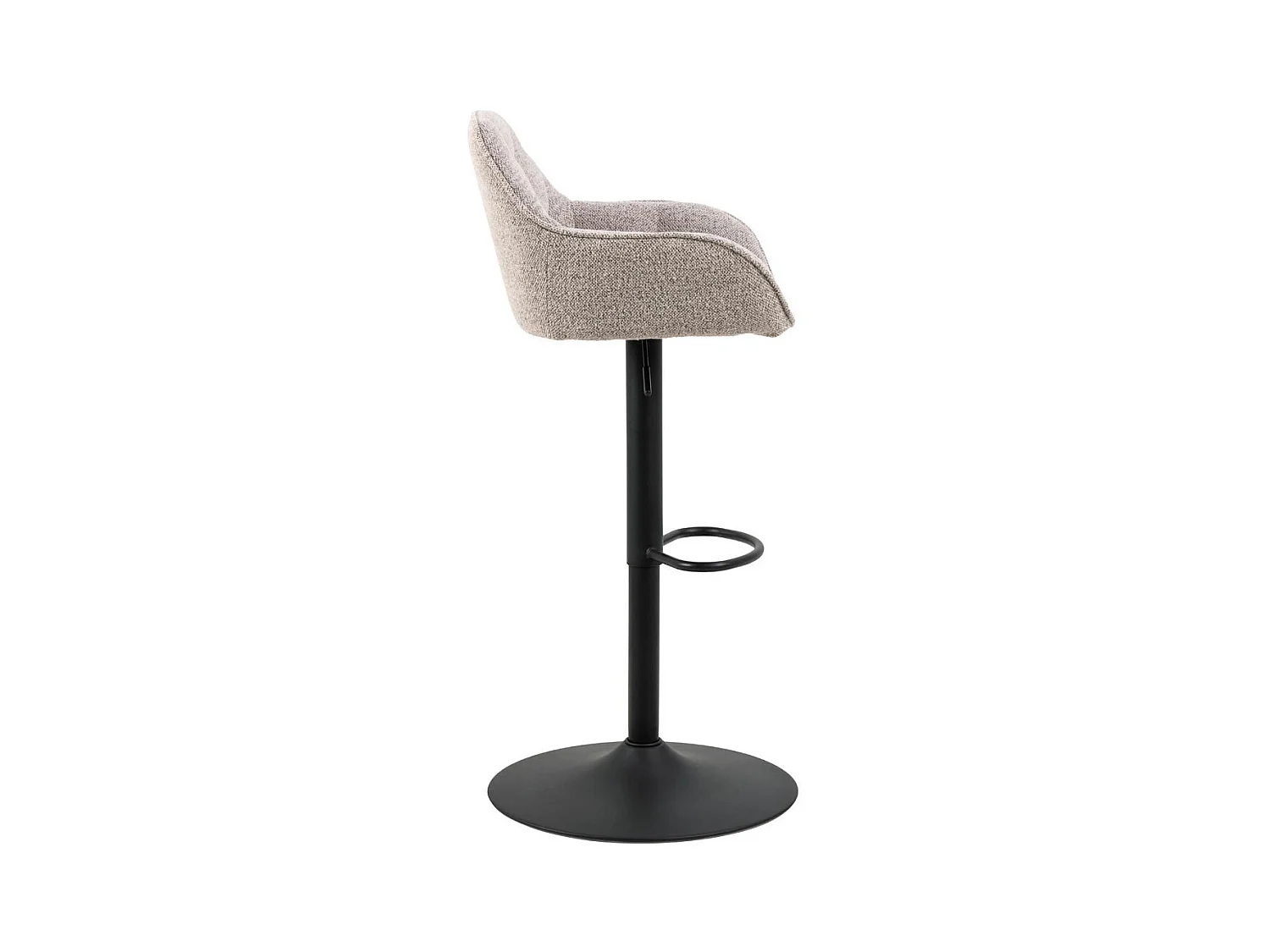 Brooke tabouret de bar fonction pivotante, cartouche de gaz,  beige.