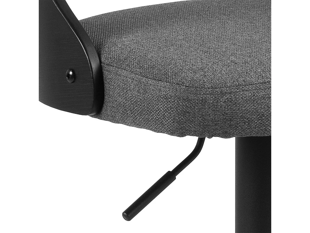 Lucy tabouret de bar tissu gris.