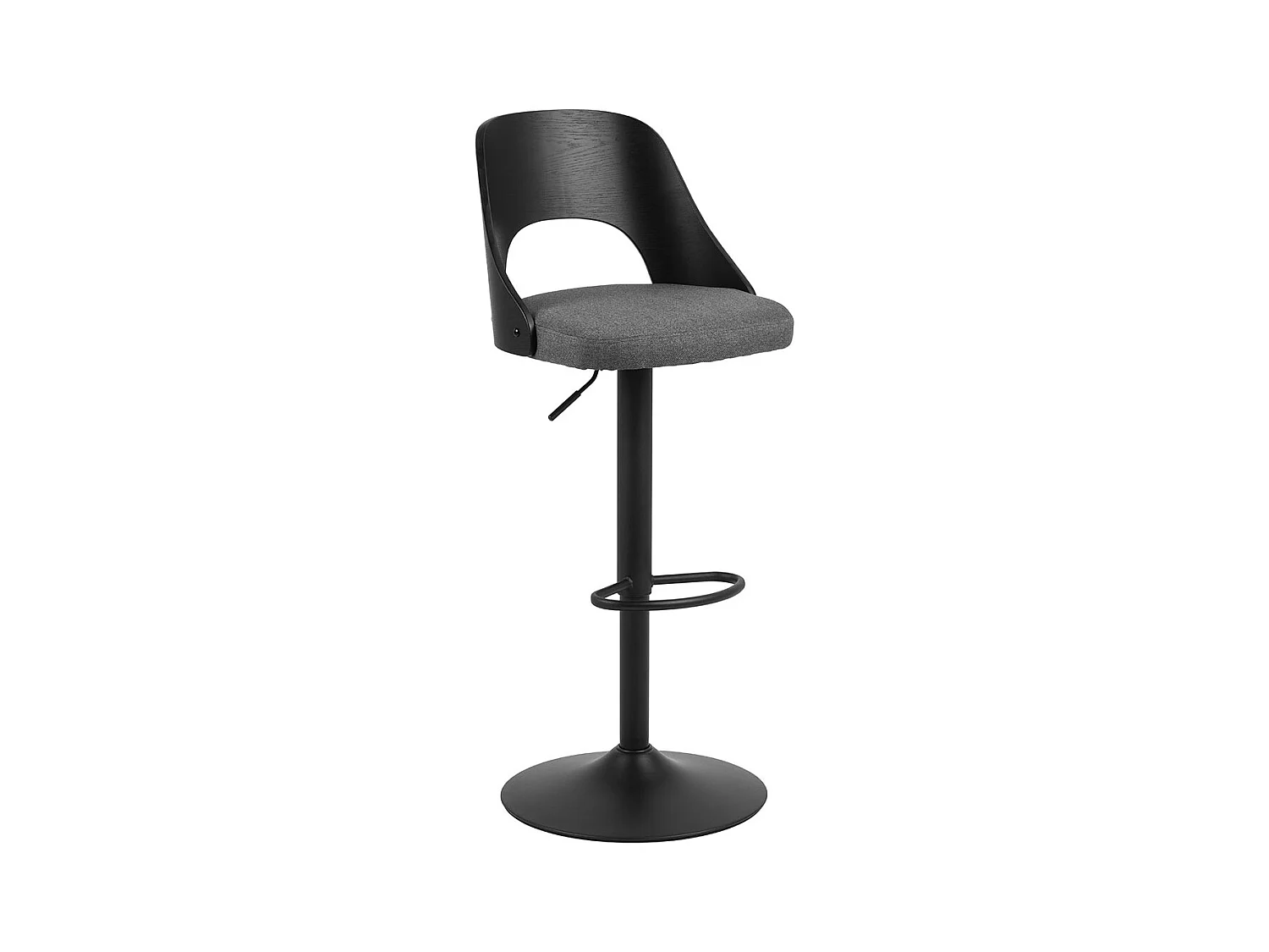 Lucy tabouret de bar tissu gris.