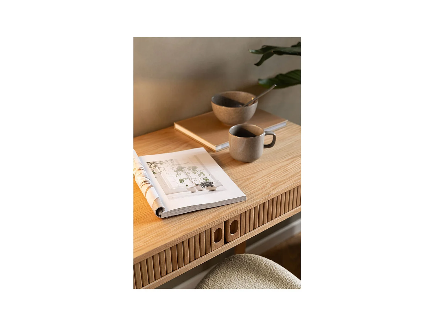 Langley bureau 2 portes coulissantes chêne décor.