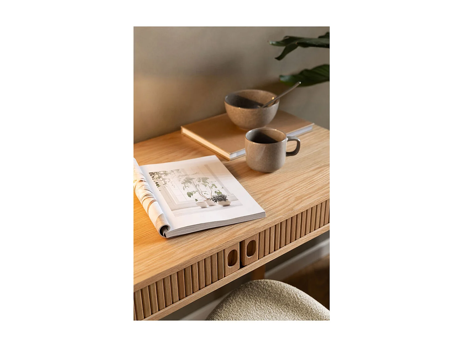 Langley bureau 2 portes coulissantes chêne décor.