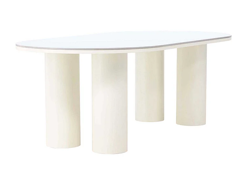 Table à Manger Design "Havstenssund" 220cm Blanc