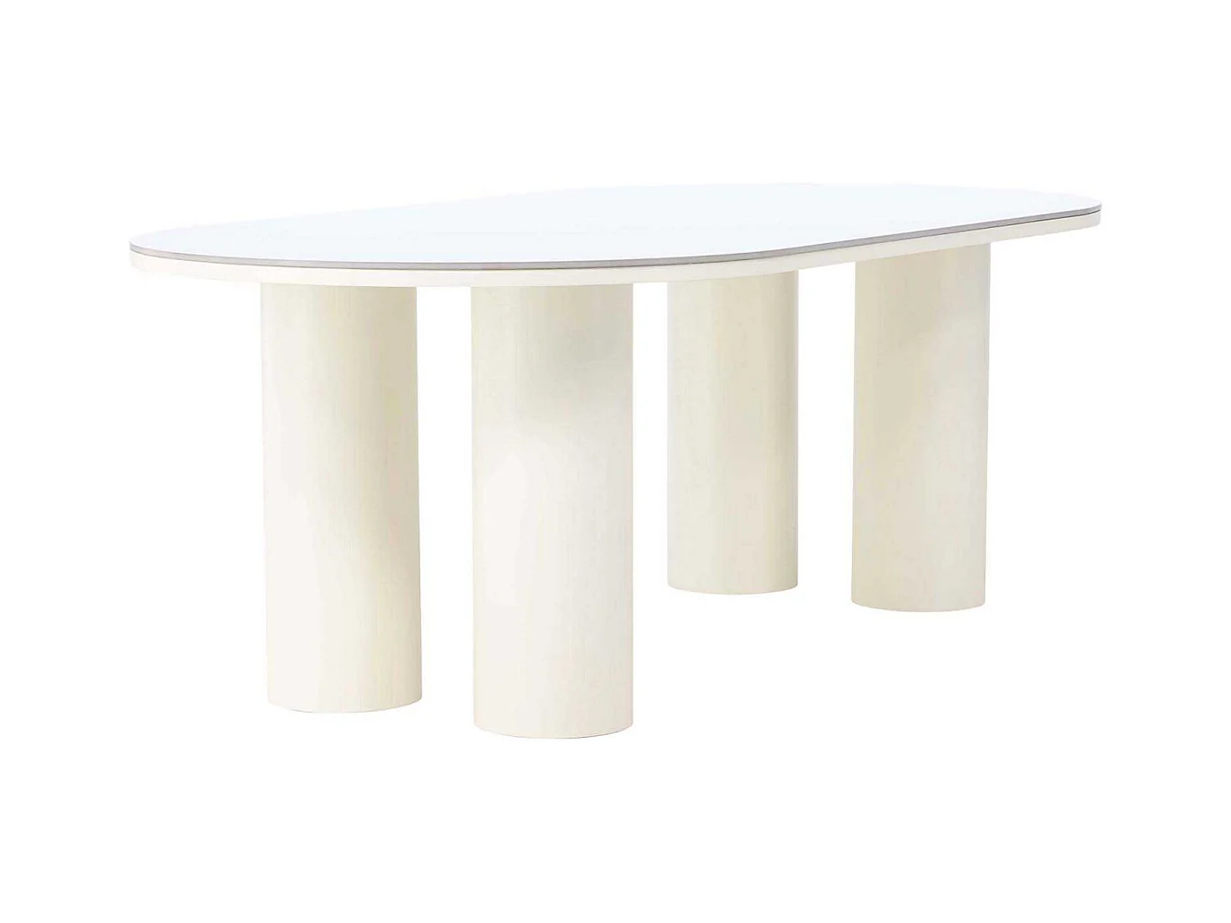 Table à Manger Design "Havstenssund" 220cm Blanc