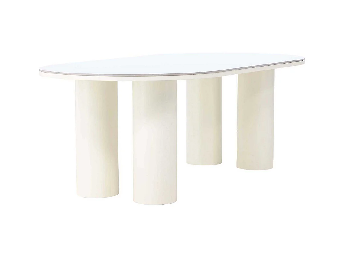 Table à Manger Design "Havstenssund" 220cm Blanc