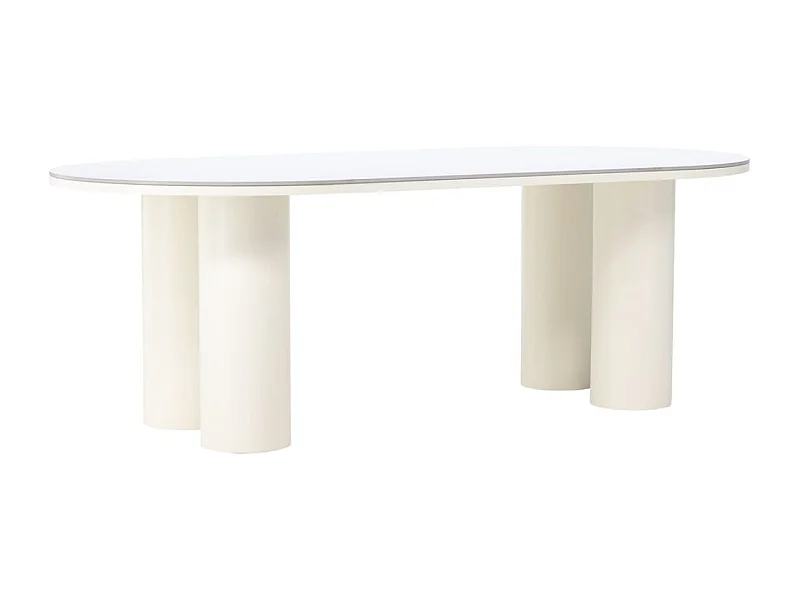 Table à Manger Design "Havstenssund" 220cm Blanc