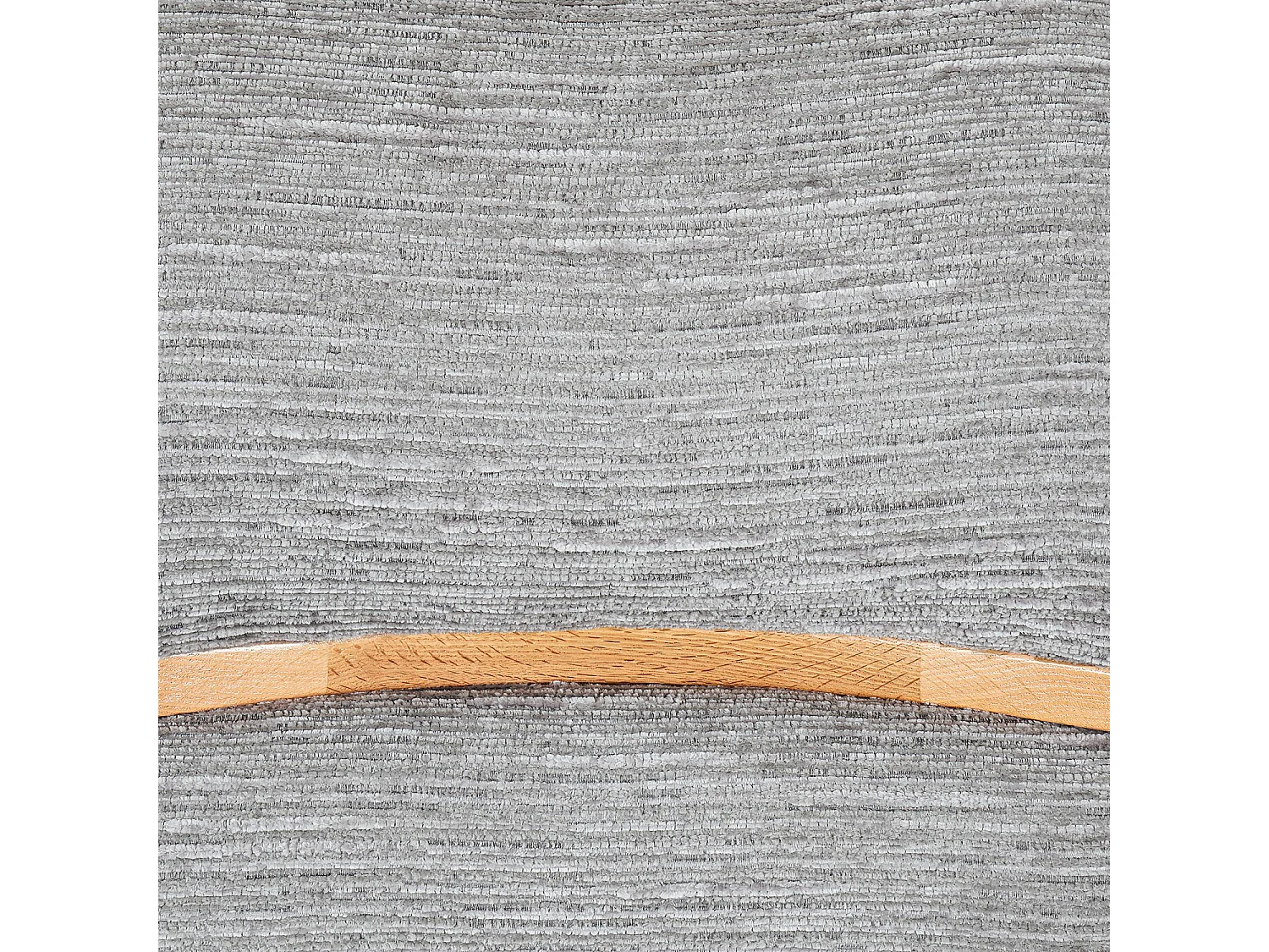 Lot de 2 chaises pivotantes en tissu et chêne massif - Gris argent