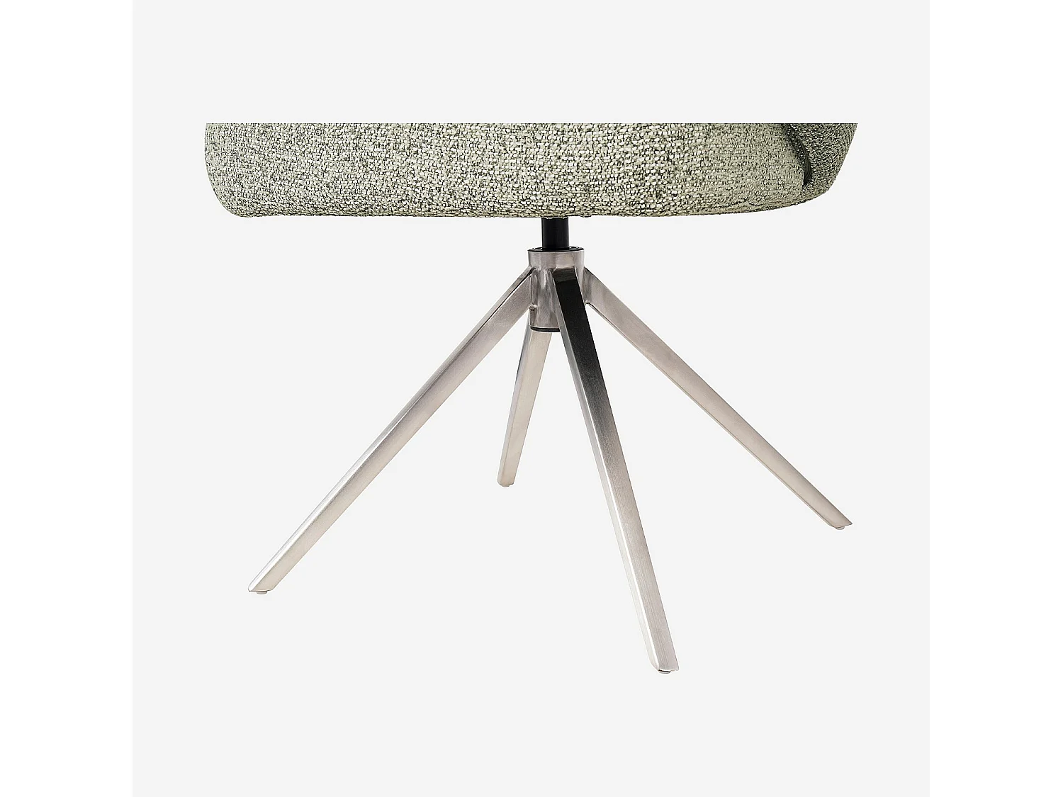 Habitat - Chaise pivotante en tissu texturé et métal chromé avec accoudoirs - Gris chiné - Galati