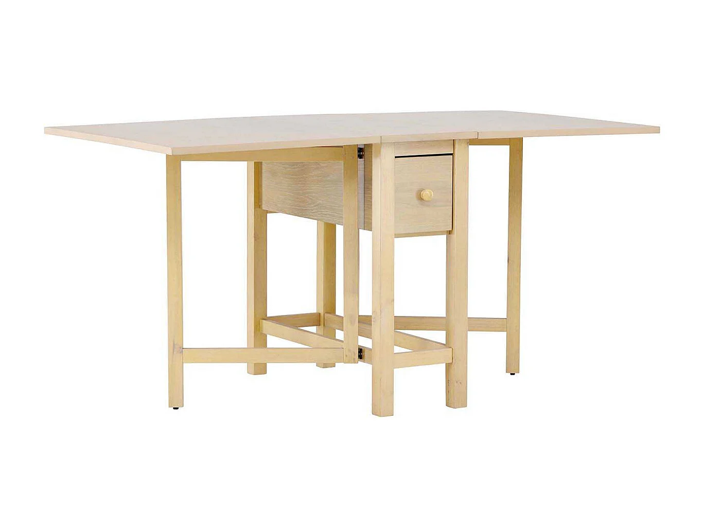 Table à Manger Extensible "Edward" 80-150cm Naturel