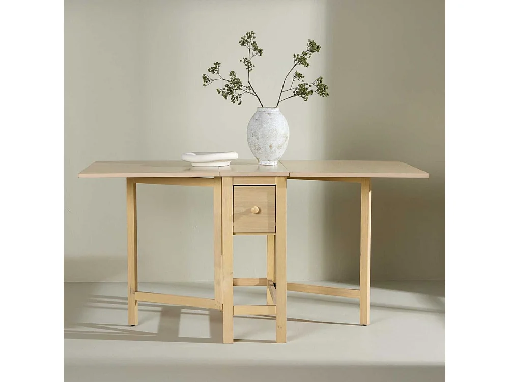 Table à Manger Extensible "Edward" 80-150cm Naturel