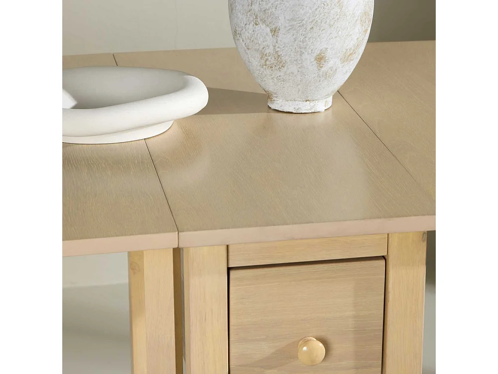 Table à Manger Extensible "Edward" 80-150cm Naturel