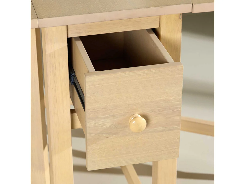 Table à Manger Extensible "Edward" 80-150cm Naturel