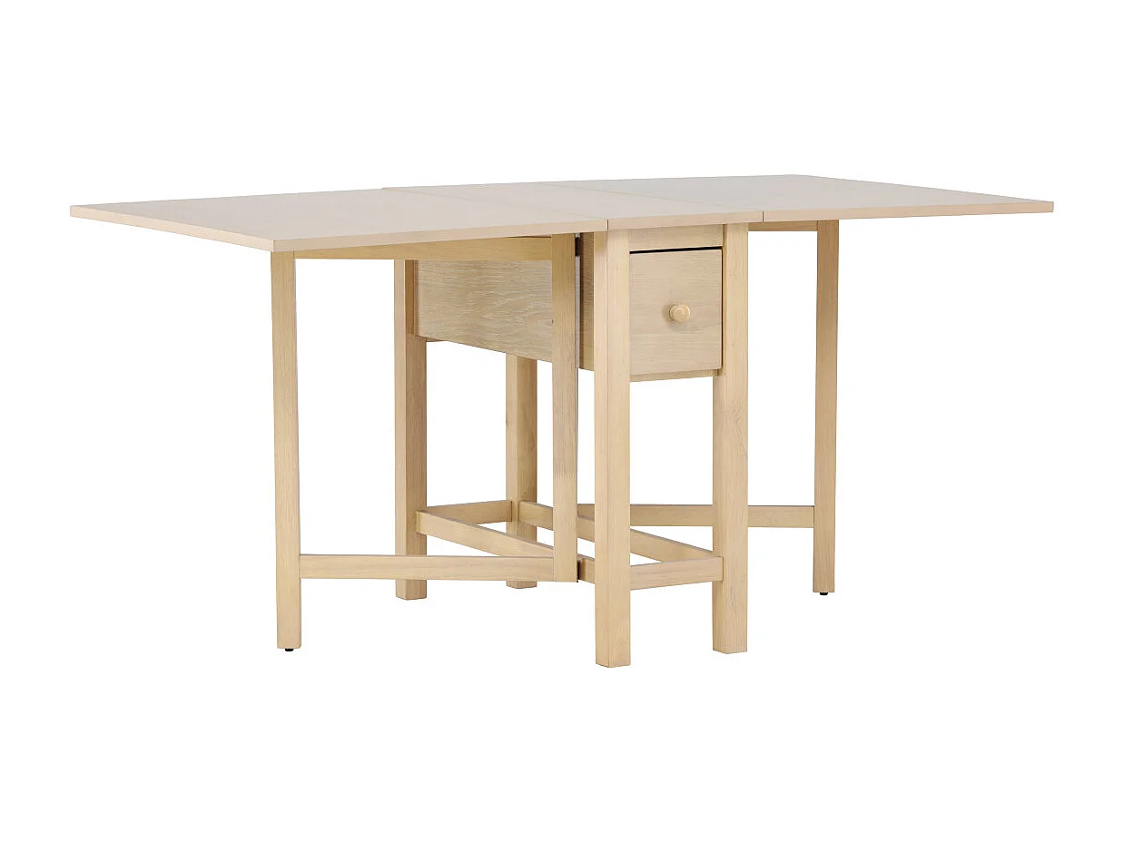 Table à Manger Extensible "Edward" 80-150cm Naturel