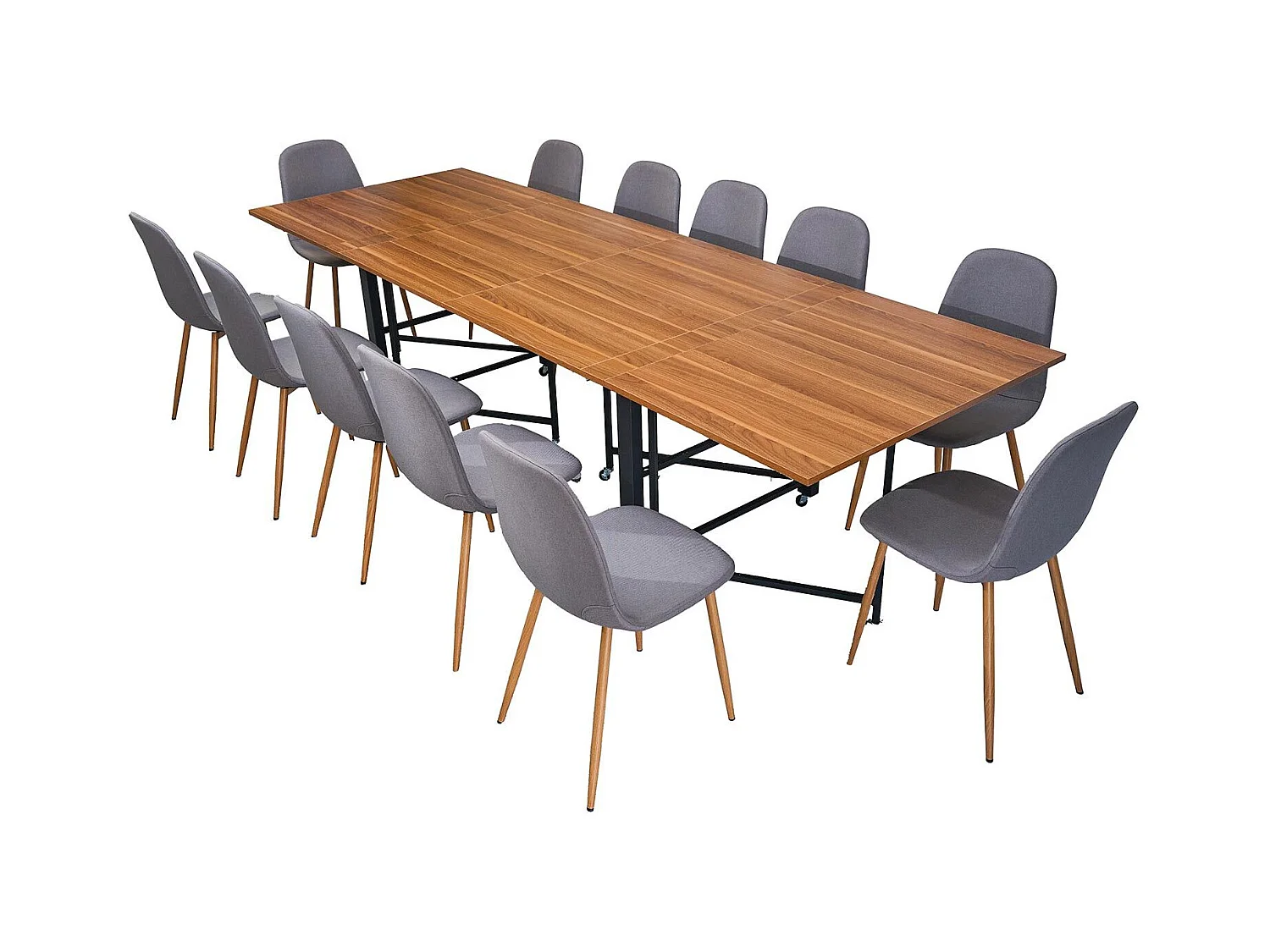 Table console extensible 300cm Nefertiti Bois noisette