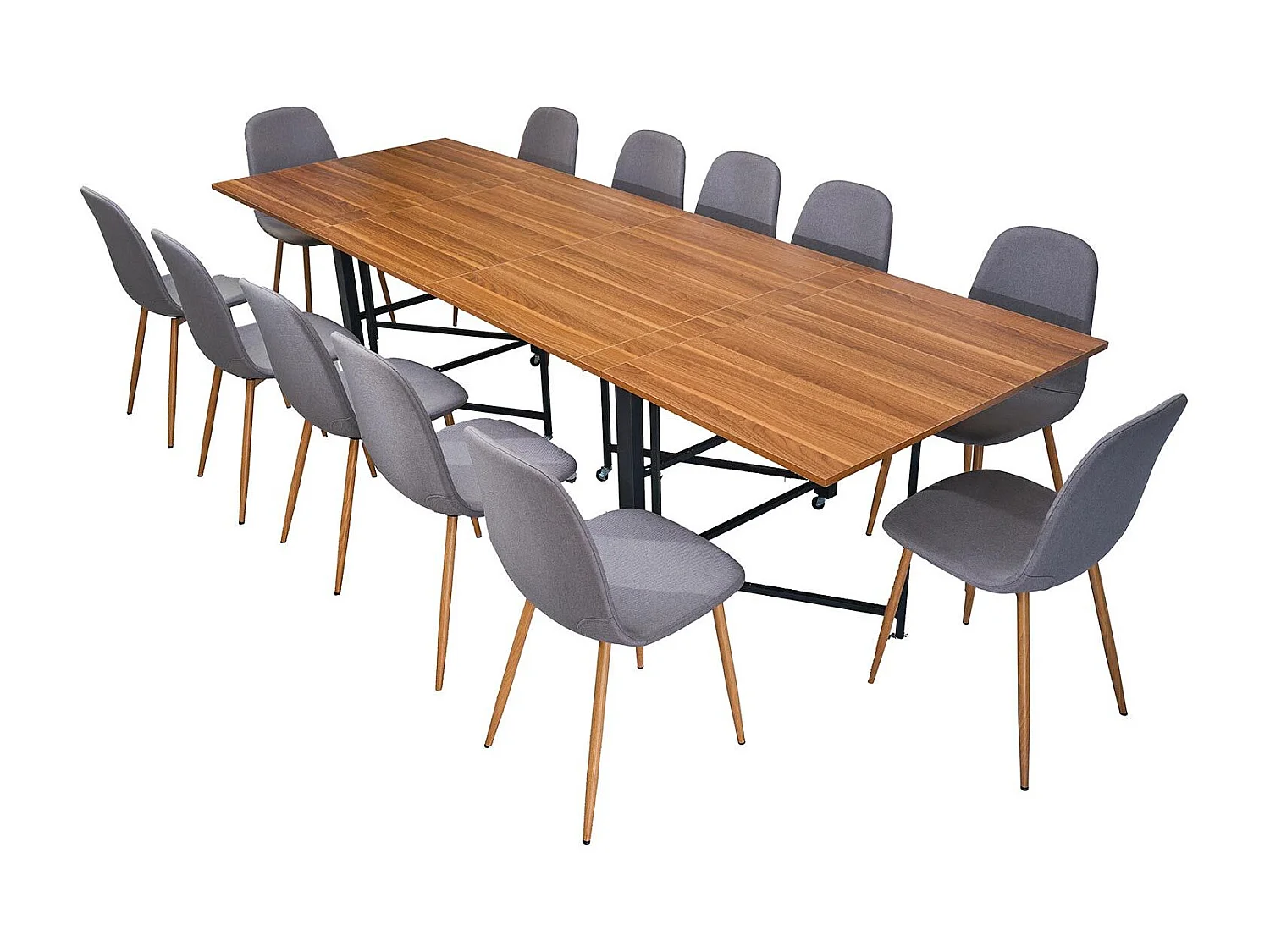 Table console extensible 300cm Nefertiti Bois noisette