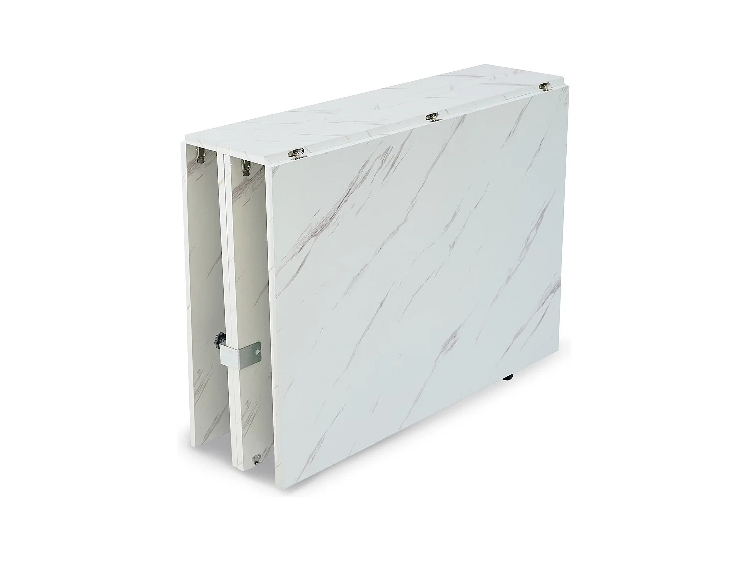 Table console extensible 300cm Nefertiti Effet marbre blanc