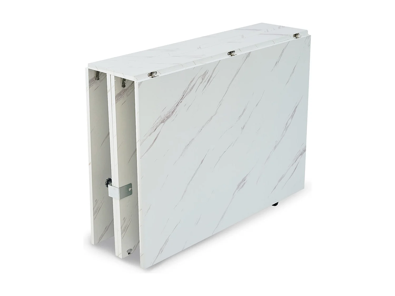 Table console extensible 300cm Nefertiti Effet marbre blanc