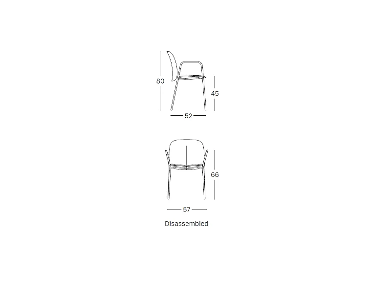 Lot de 2 chaises accoudoirs indoor outdoor Mentha avec