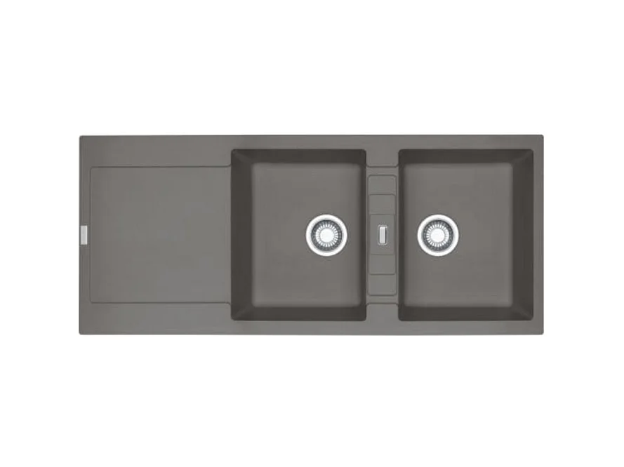 Evier à encastrer 2 bacs FRANKE Maris Fragranit avec vidage manuel Stone