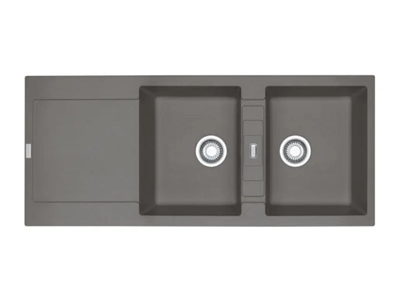 Evier à encastrer 2 bacs FRANKE Maris Fragranit avec vidage manuel Stone
