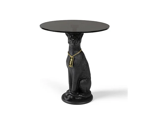 Table d'appoint "Proudly Crowned Panther", Noir