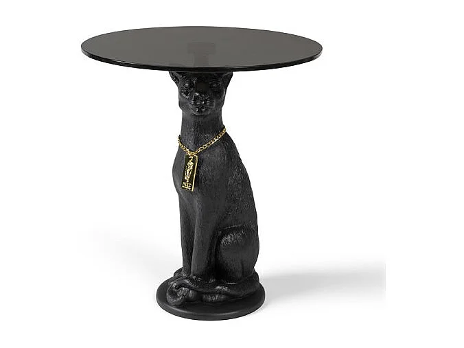Table d'appoint "Proudly Crowned Panther", Noir