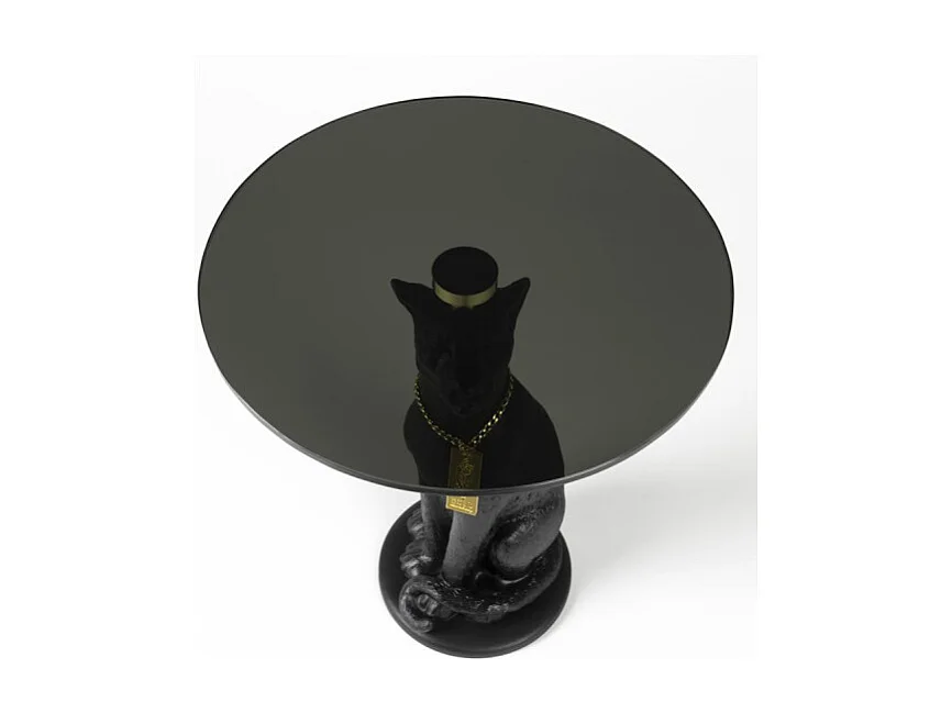 Table d'appoint "Proudly Crowned Panther", Noir