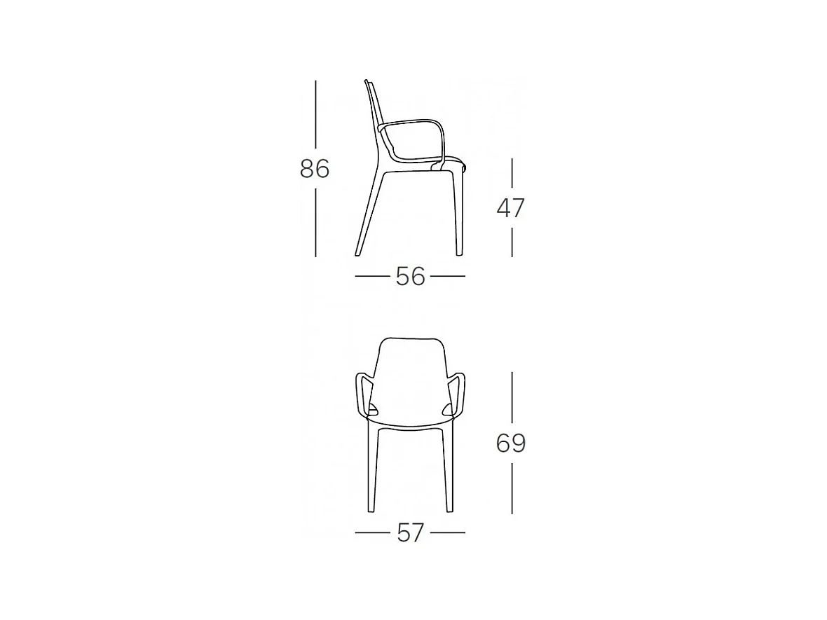Fauteuil Ginevra pour intérieur ou extérieur - Scab
