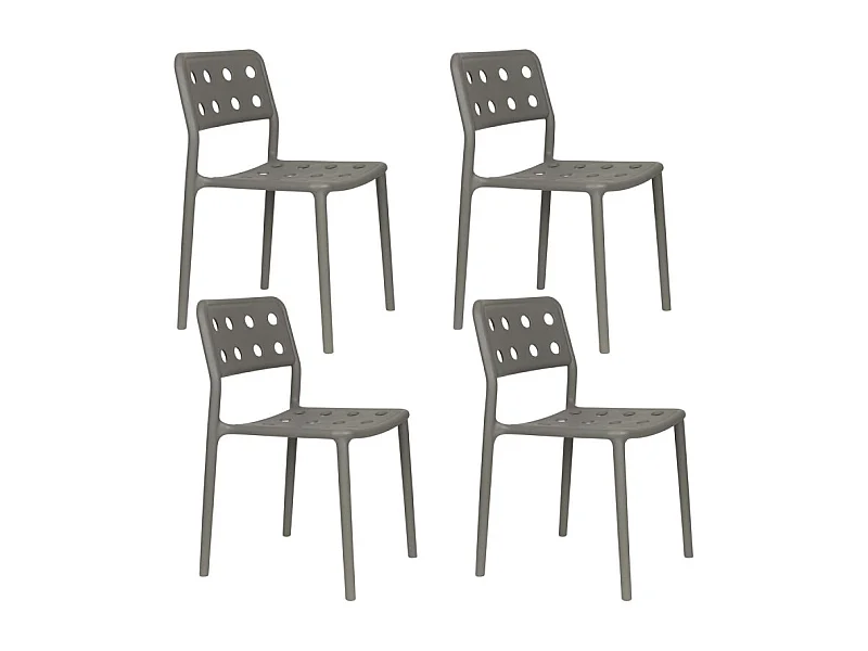 4 chaises empilables SERRA