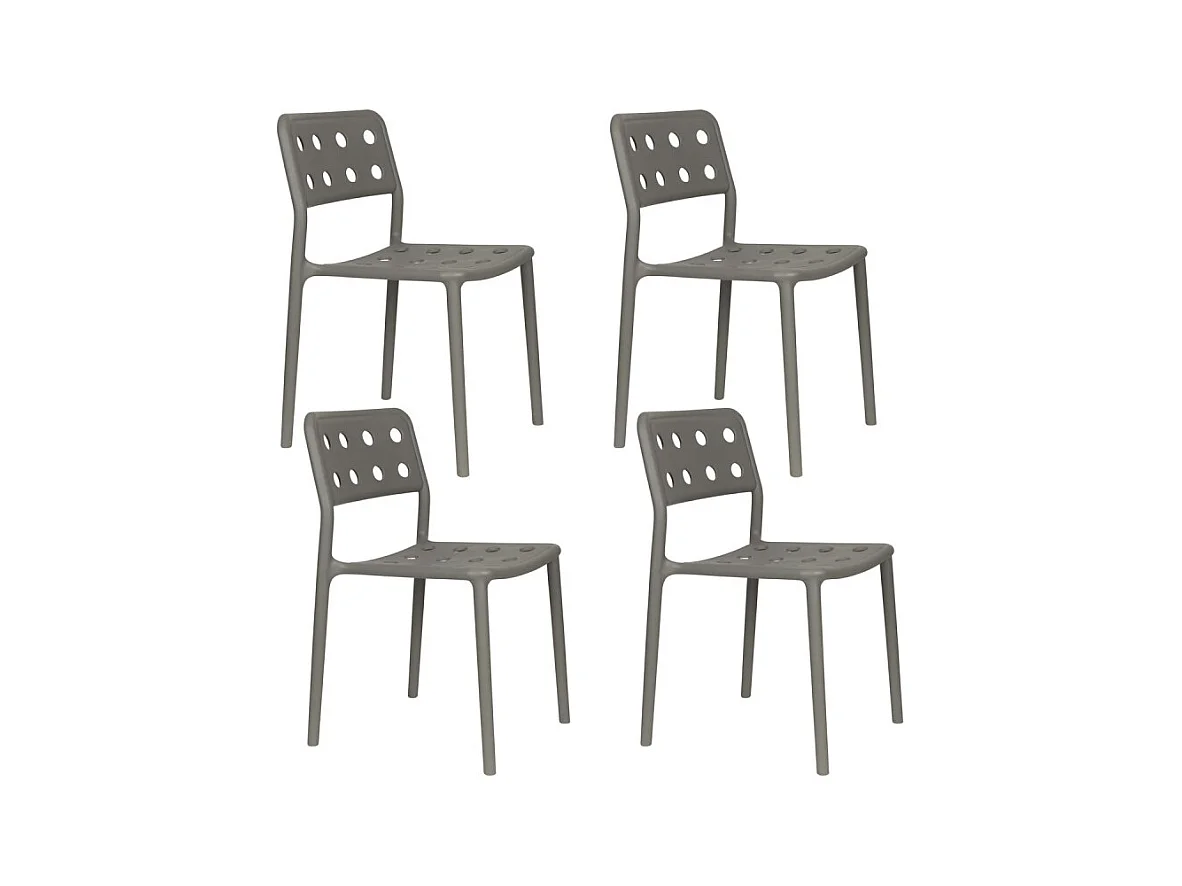 4 chaises empilables SERRA