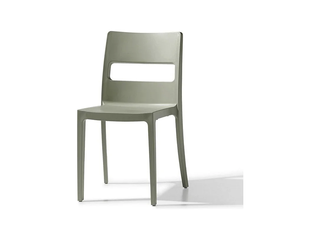 6 chaise SAI, Plastique, Gris