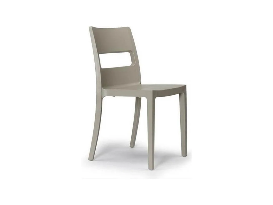 6 chaise SAI, Plastique, Gris