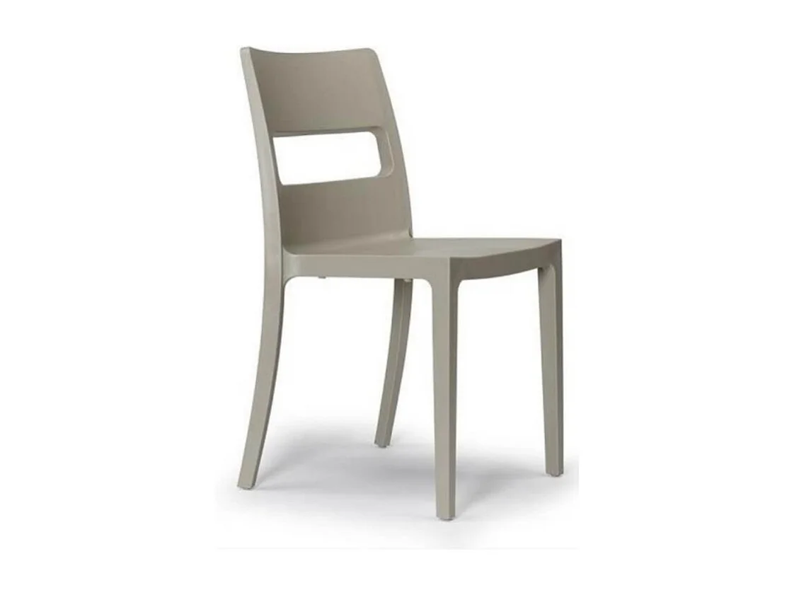 6 chaise SAI, Plastique, Gris