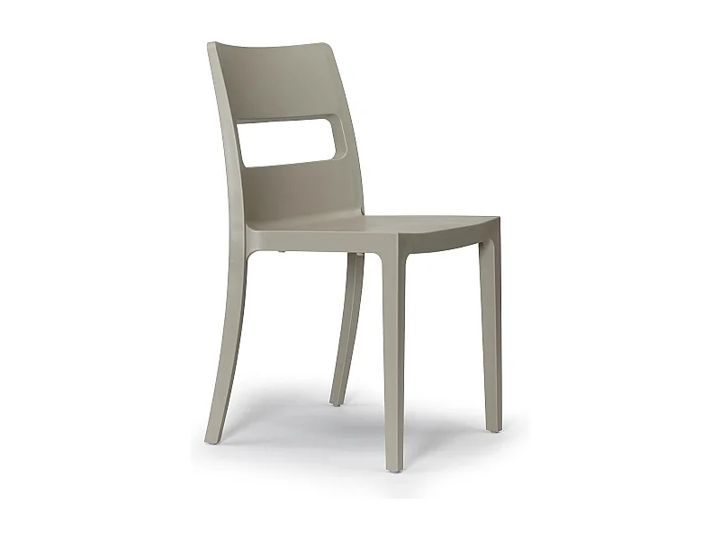 6 chaise SAI, Plastique, Gris